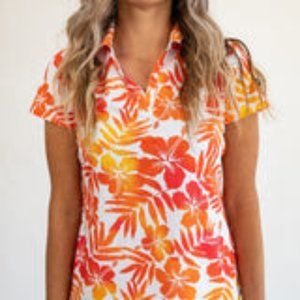 Women's Yatta Golf Polo- Aloha Sunrise